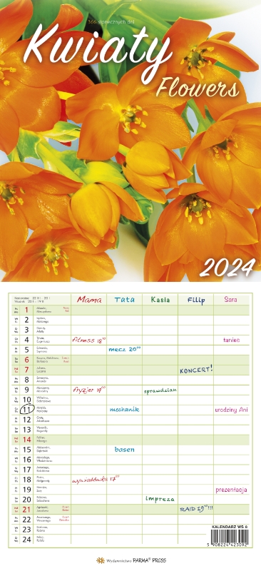Obrazek Kalendarz WS 8 Kwiaty 2024