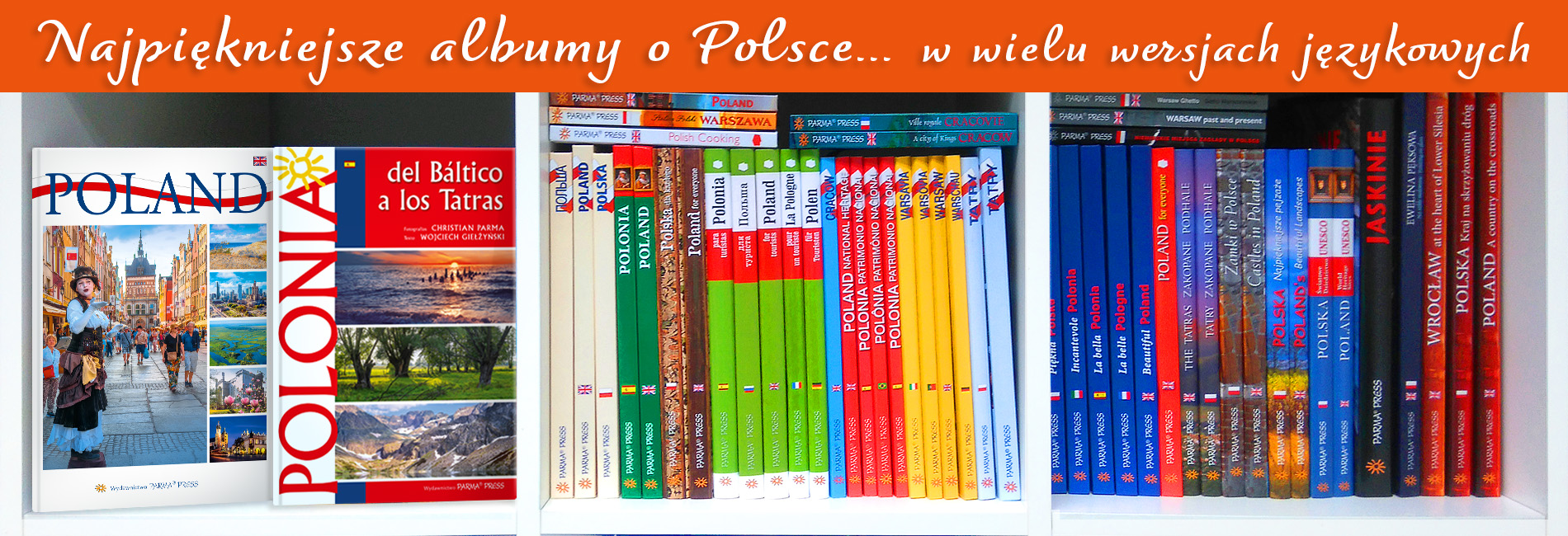 albumy - półka z książkami